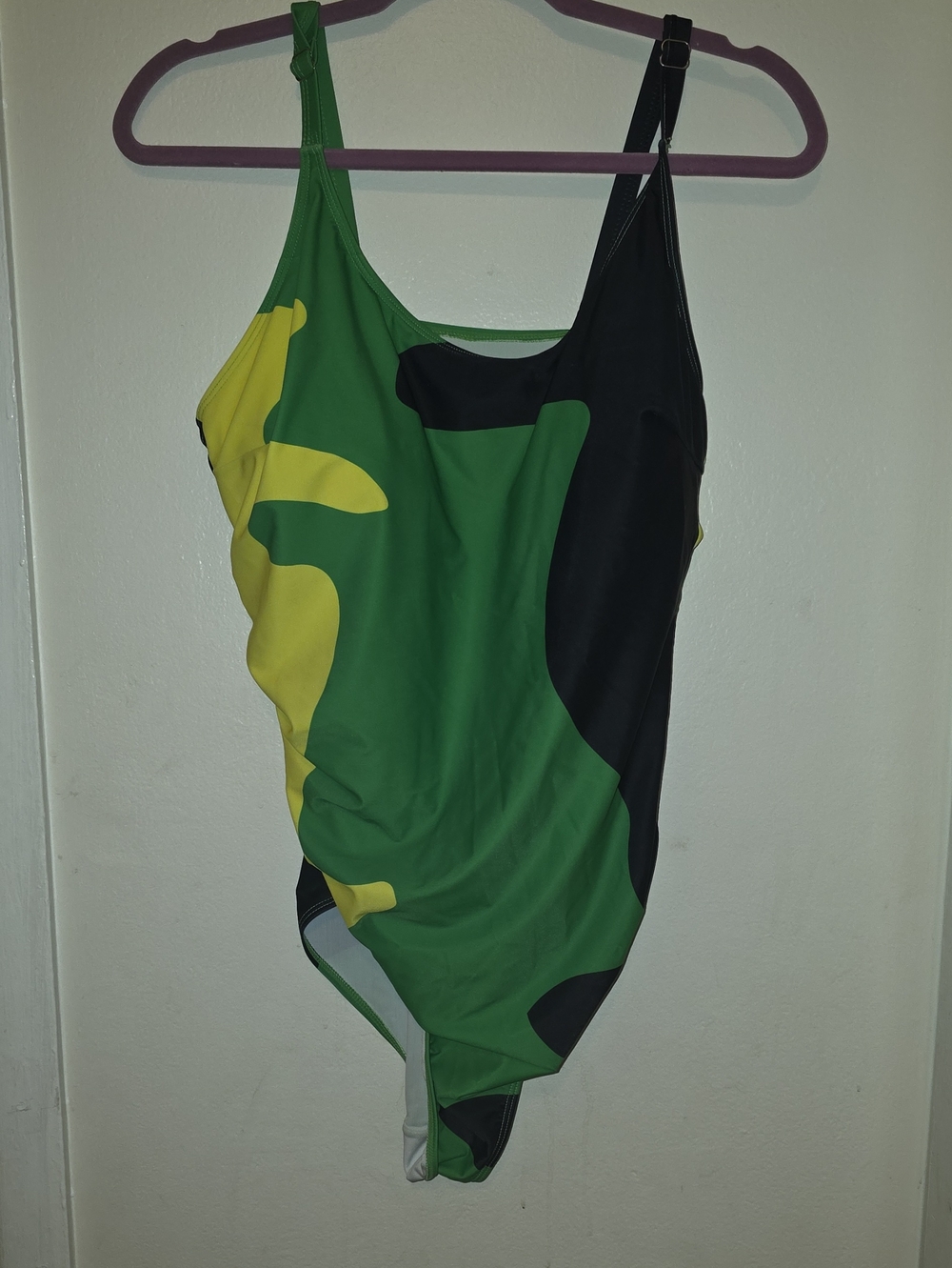 Kids Green & Yellow One-Piece Swimsuit